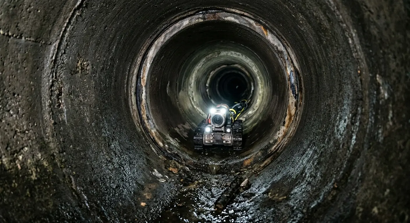 Robotic sewer camera inspecting pipe interior for Sewer Line Repair in Doctor Phillips